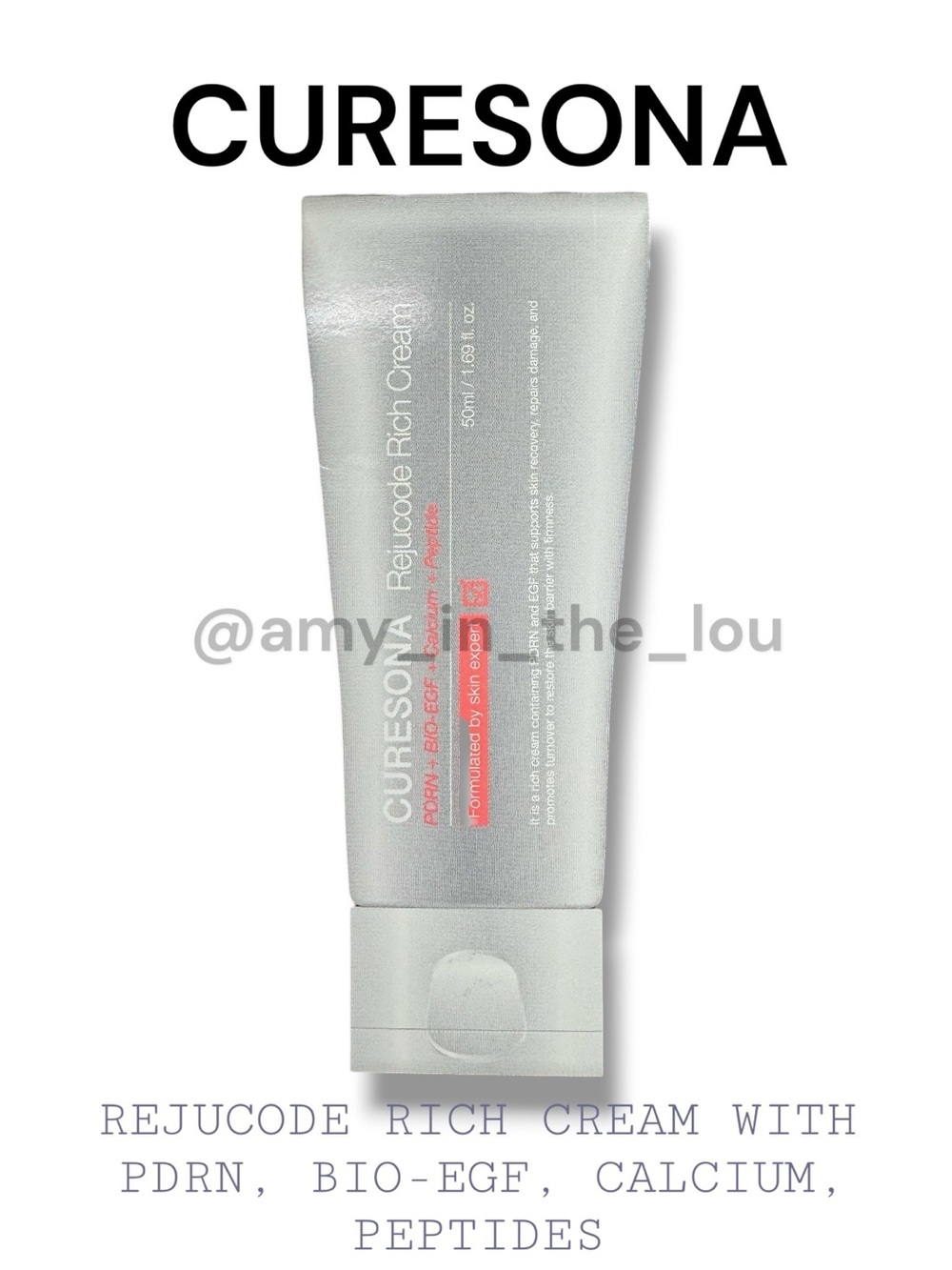 Curesona Rejucode Rich Cream with PDRN, Bio-EGF, Calcium, & Peptides